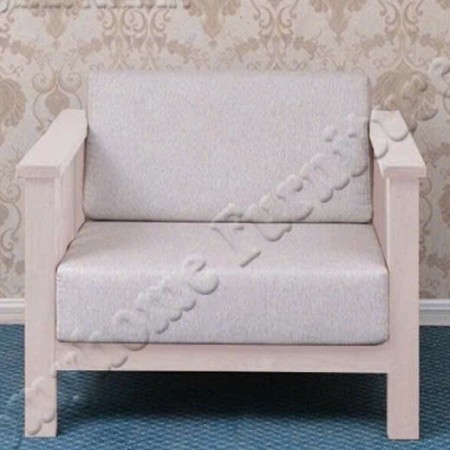 Slatted White : Ghế Sofa Đơn Gỗ Sồi Kèm Nệm